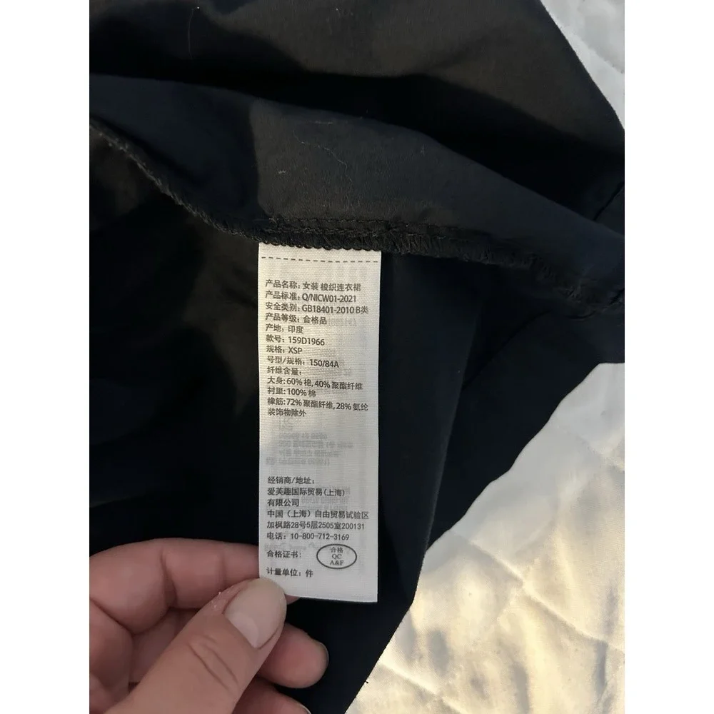 Abercrombie & Fitch Smocked Maxi‎ Dress Black XSP Tiered Cottagecore Coquette